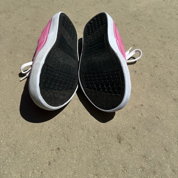 Air walk, pink white soul lace sneaker size girls Y4.5 - Picture 3 of 8